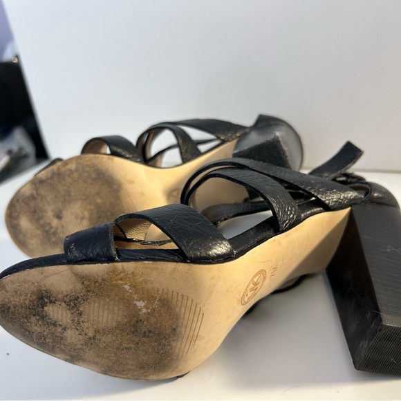 Michael Kors Black Leather Heels - Picture 4 of 5